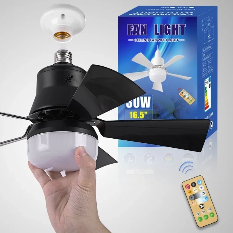 2-IN-1 TRAGFÄHIGER DECKENVENTILATOR & LICHT mit Fernbedienung