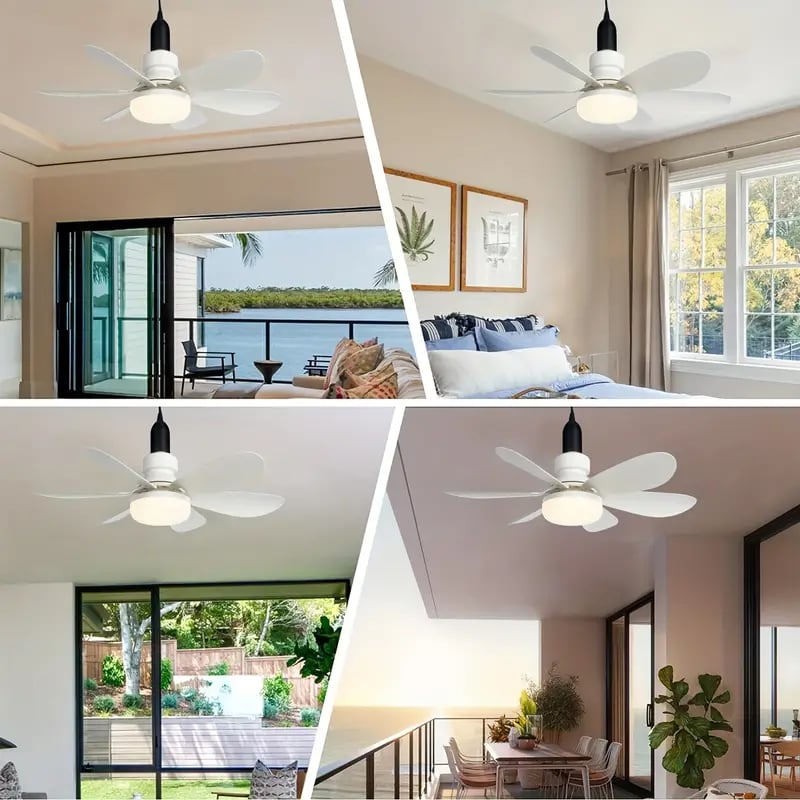 2-IN-1 TRAGFÄHIGER DECKENVENTILATOR & LICHT mit Fernbedienung