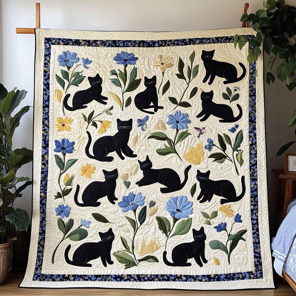 Blumen Garten Der Katze Quilt