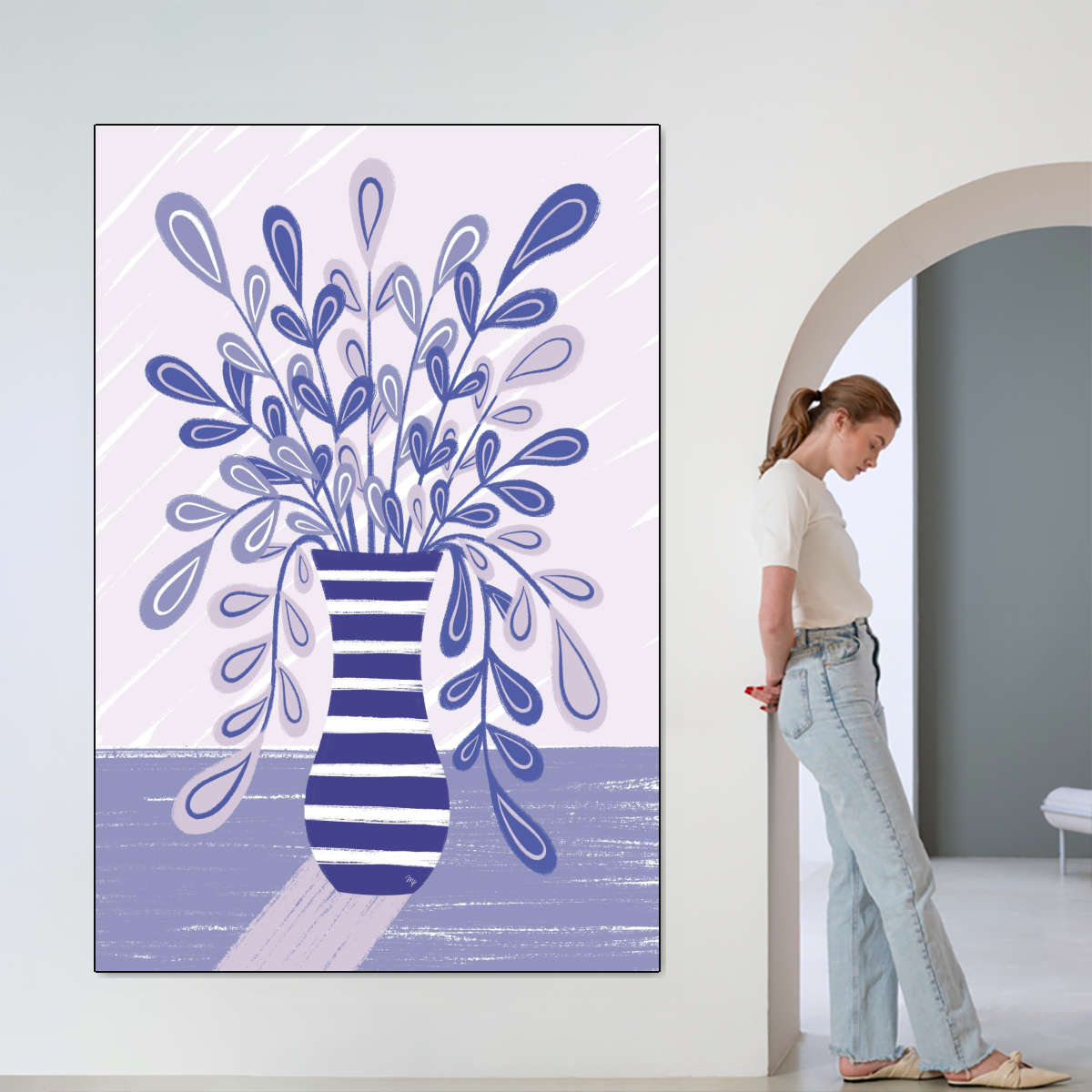 Sandsberg | Lila Tischplatte Wandkunst