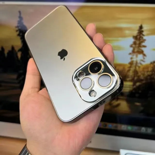 Elico Lackiert Matt Acryl Gehärtetes Glas iPhone Schutzhülle