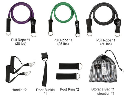 Sandsberg | Multifunktionales Heim-Latex-Fitness-Ziehseil, tragbare Trainingsgeräte Dehnbares elastisches Widerstandsband