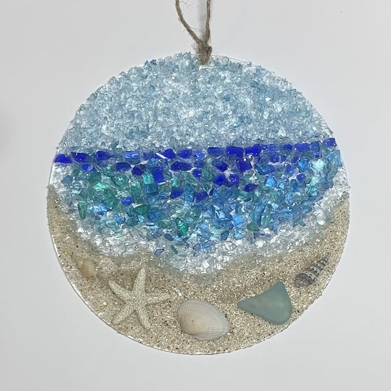 Meeresglas-Sonnenfänger – Ocean Crashing Wave Strandornament