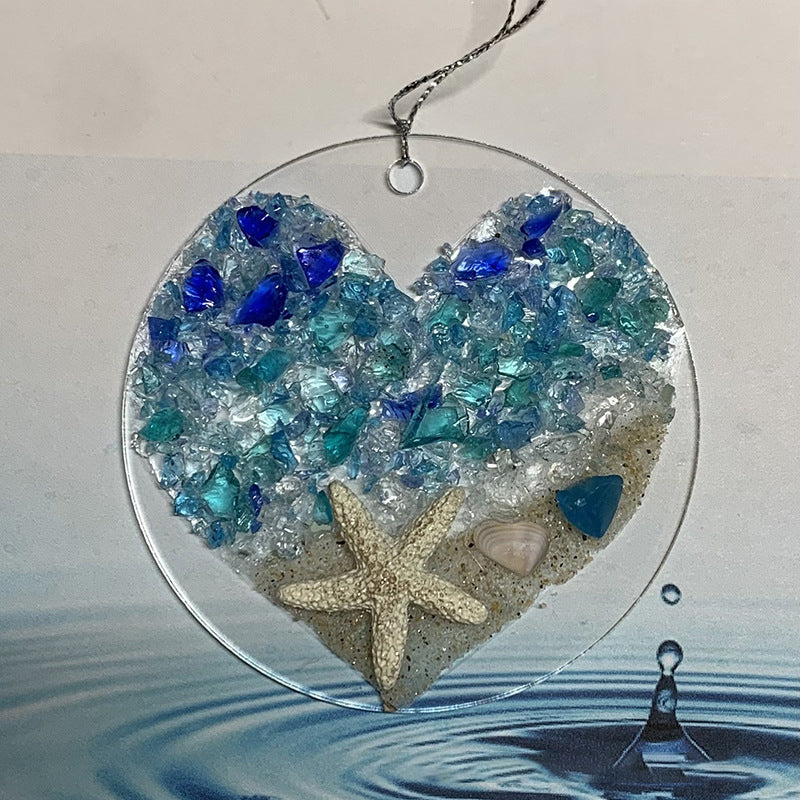 Meeresglas-Sonnenfänger – Ocean Crashing Wave Strandornament
