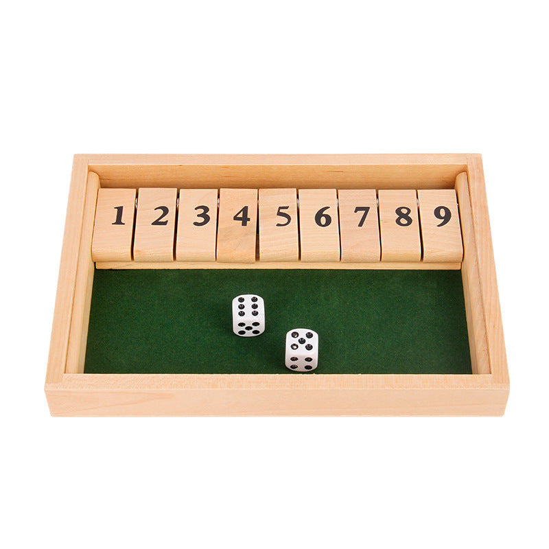 Shut The Box Spiel - Spaß Tisch Mathematikspiel für Erwachsene & Kinder