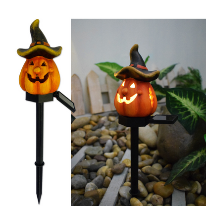 Sandsberg | Halloween Solarleuchten – Dekorative LED Gartenlichter mit Kürbis- und Hexen-Motiven