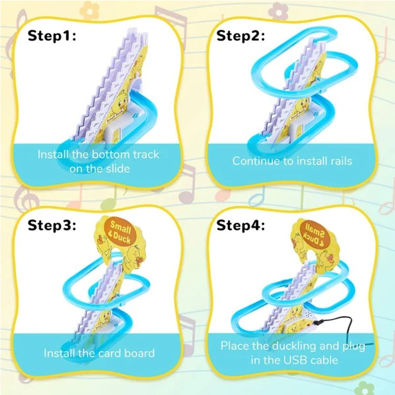 Sandsberg | Elektrische Entenrutschenbahn Mit Lichtern Und Musik