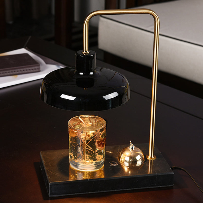 Zeitgenössische skandinavische Kuppel-Hardware Marmor 2-Licht schmelzende Wachstischlampe für das Wohnzimmer