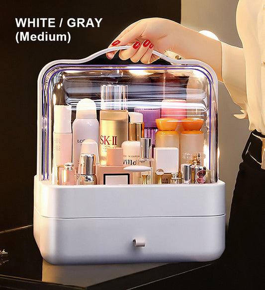 (Nur Geschenk in den USA) Staubdichter Make-up-Organizer mit Schublade