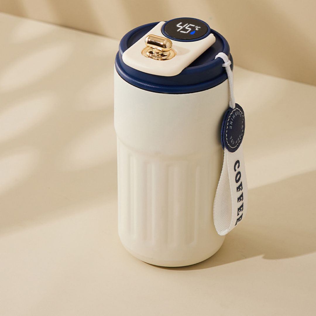 Sandsberg | Edelstahl  Kaffebecher mit LED Temperatur Anzeige 450 ML