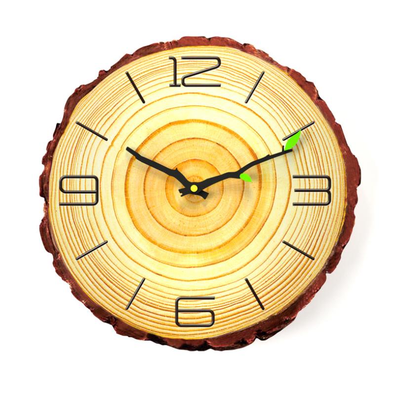 Hölzerne Jahresringe Wanduhr