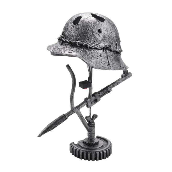 Sandsberg | AntiqueLume | Vintage Stahlhelm Tischlampe – Zeitlose historische Wohnkultur