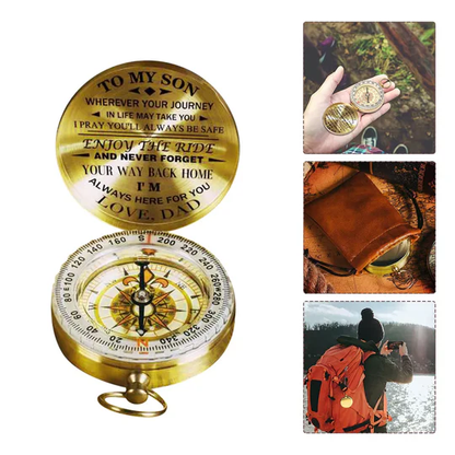 Sandsberg | Dad To Son - Enjoy The Ride - Kompassbeschriftung Multifunktionskompass