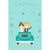 Aqua Couples Pattern Wandbild Cartoon Kinderkunst Fleckenresistente Wanddekoration für Schlafzimmer