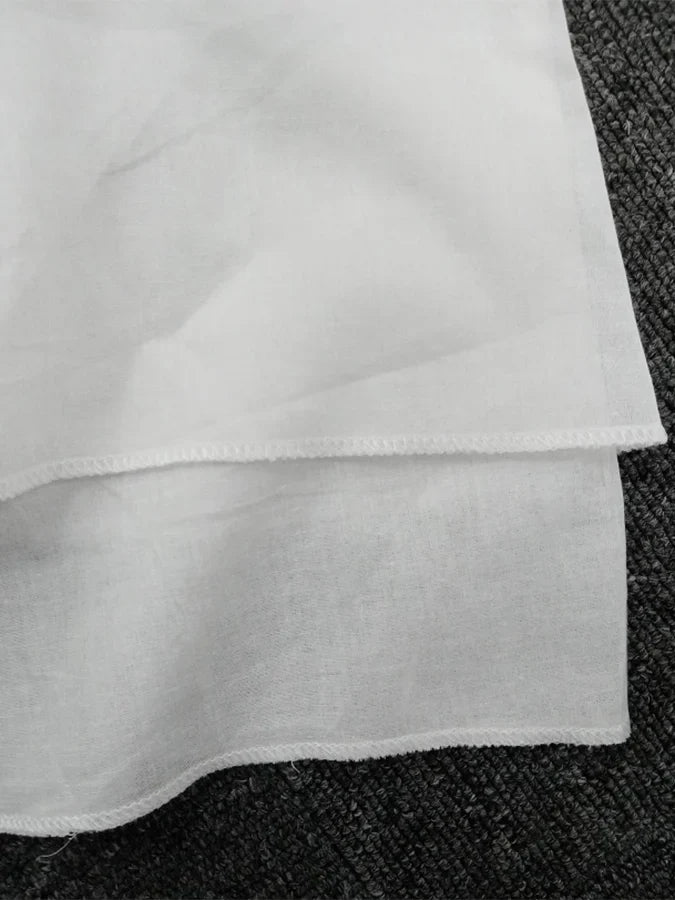 Helmine - Kurzärmeliges Kleid mit Rundhalsausschnitt aus Baumwolle