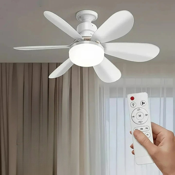 Sandsberg | 2-in-1 LED Deckenventilator Licht mit Fernbedienung, E27/B22 Sockel