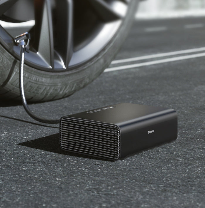 Sandsberg | Tragbarer automatischer intelligenter elektrischer Reifeninflator mit Reifendruckmessgerät & LED-Notlicht, für SUVs & Autos