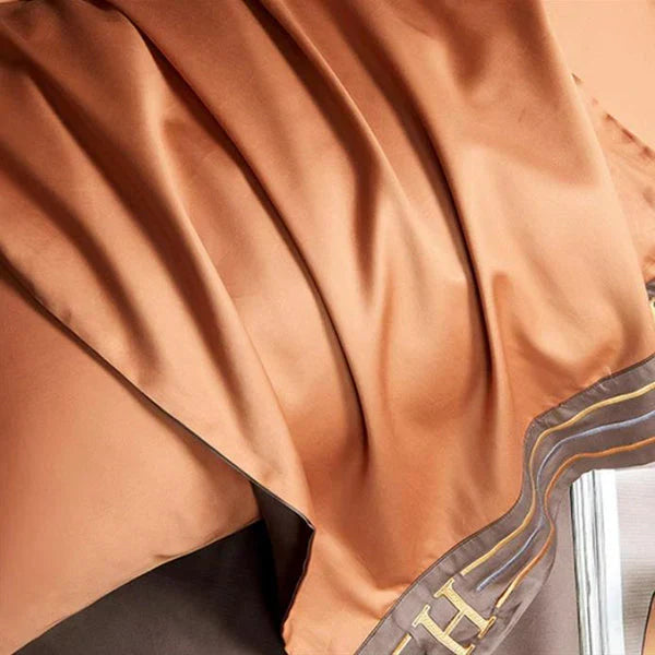 Sandsberg | Satin Katoen Geborduurde Bedding Set - Luxora