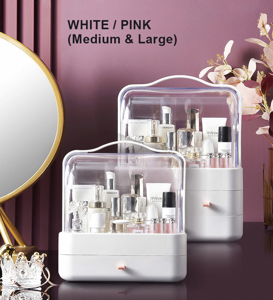 (Nur Geschenk in den USA) Staubdichter Make-up-Organizer mit Schublade