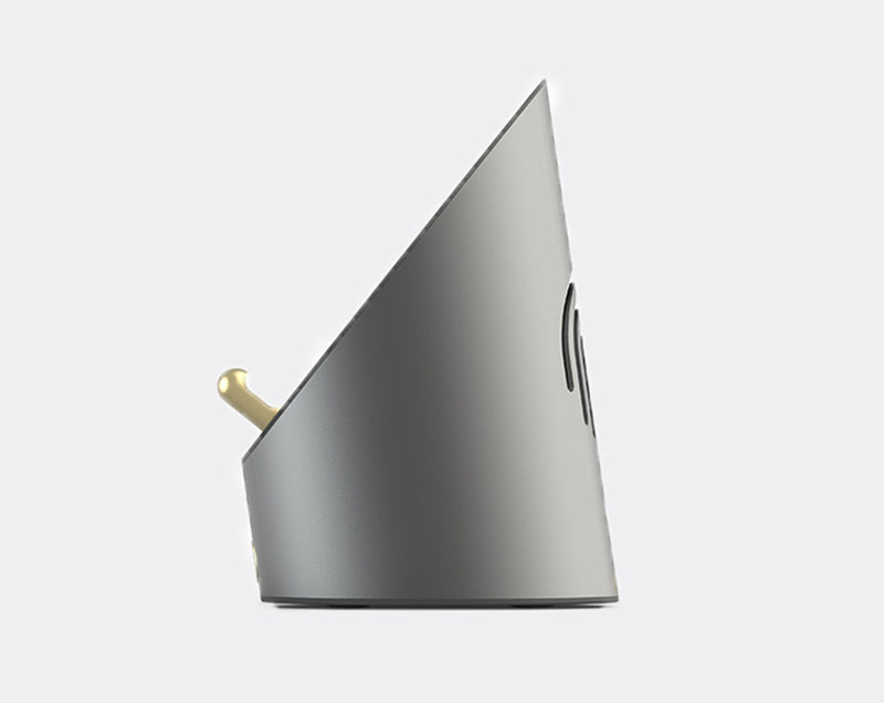 Sandsberg | Wireless Induktions-Bluetooth-Desktop-Mini-Lautsprecher mit Uhr, Alarm, Telefonhalter, keine Bluetooth-Verbindung erforderlich