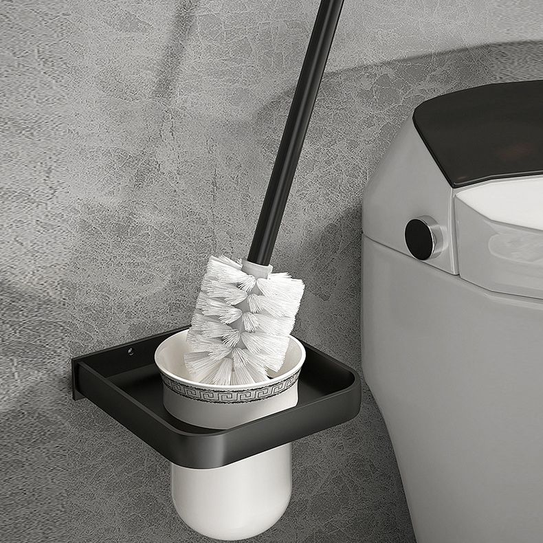Sandsberg | Modernes Matt-Schwarzes Badezimmer-Zubehörset mit Badregal/Handtuchhaken/Handtuchstange