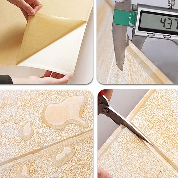 Sandsberg | Modern Pearl Wandschalen PVC Schaum Wandzugangspanel Abziehen und Kleben Wandfliesen