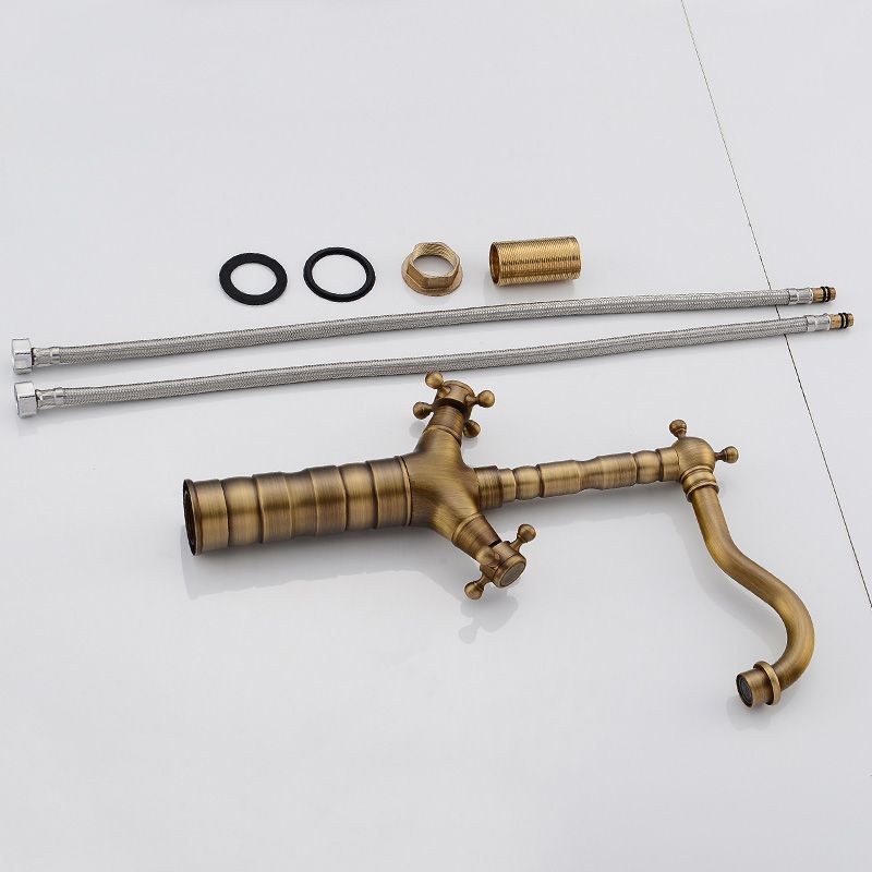 Sandsberg | Deck Mounted Copper Roman Tub Faucet Double Handles Roman Tub Faucet Set