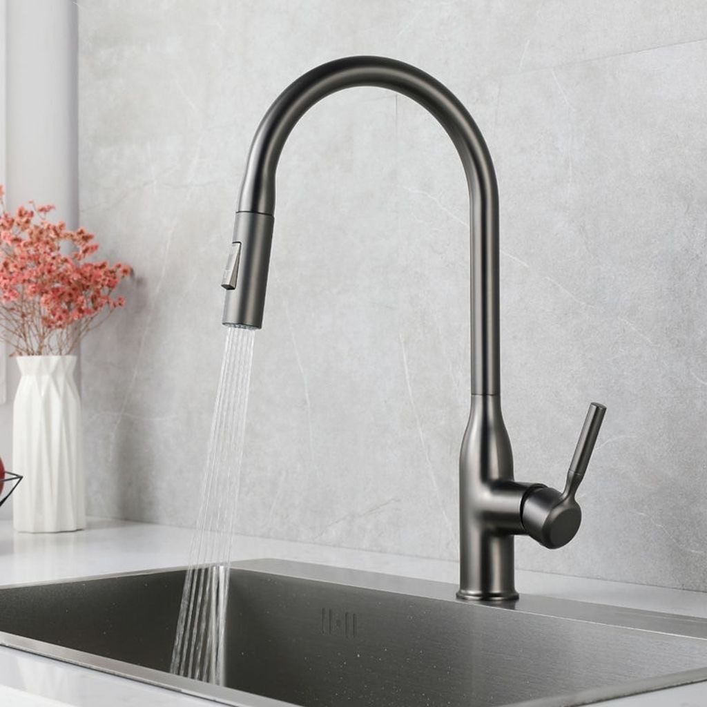 Sandsberg | Moderner Pull-down Wasserfüller Einhand Hochbogen Küchenspülenarmatur
