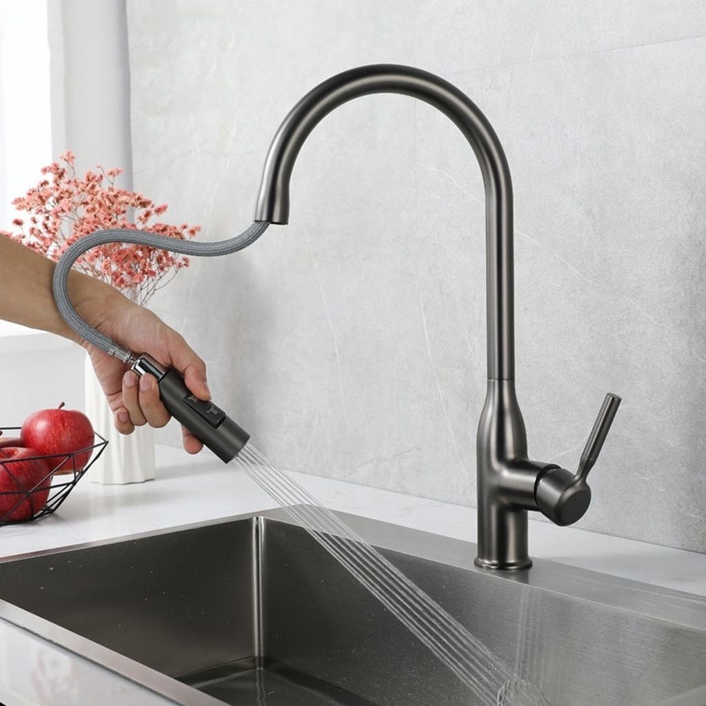 Sandsberg | Moderner Pull-down Wasserfüller Einhand Hochbogen Küchenspülenarmatur