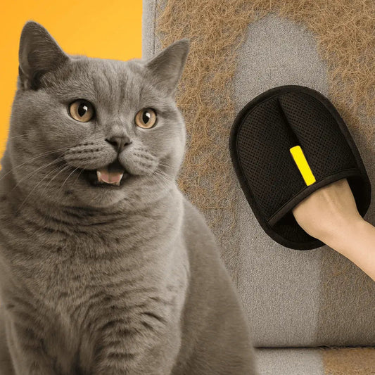 Sandsberg | FurEase – Haustierhaarenentfernungs-Handschuh für alle Felltypen | Sanfte Pflege- & Haarentfernungslösung