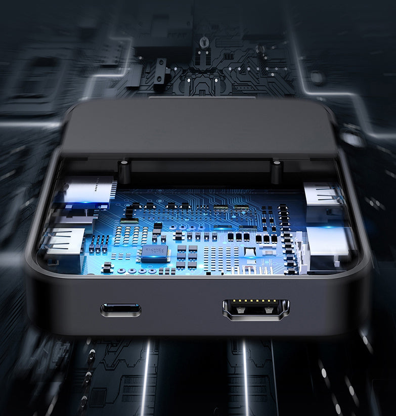 Sandsberg | 7-in-1 USB/Type-C zu HDMI HUB Docking Station & Power Adapter
