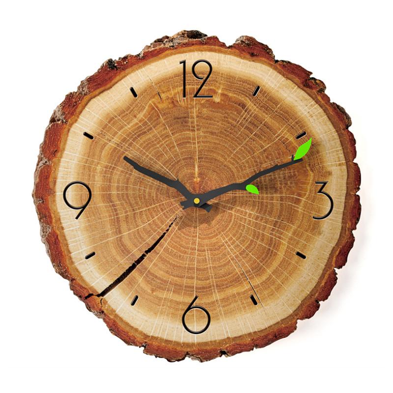 Hölzerne Jahresringe Wanduhr