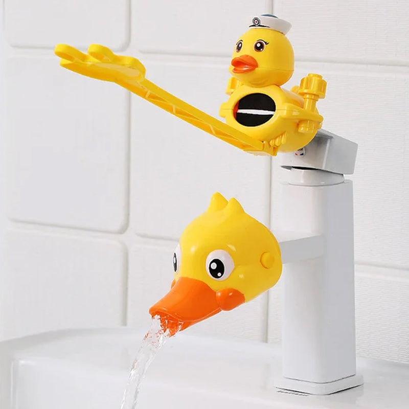 Niedliche kleine gelbe Enten-Wasserhahnverlängerung