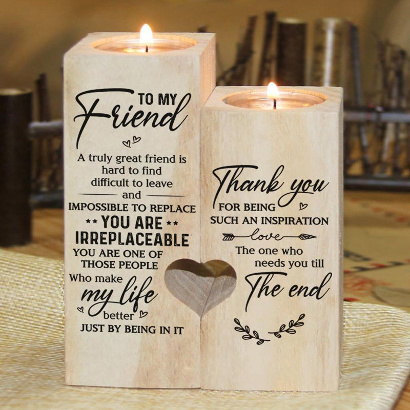 Sandsberg | Smile A Lot More - Holzkerzenhalter mit Kerze Geschenk für Ihre Lieben