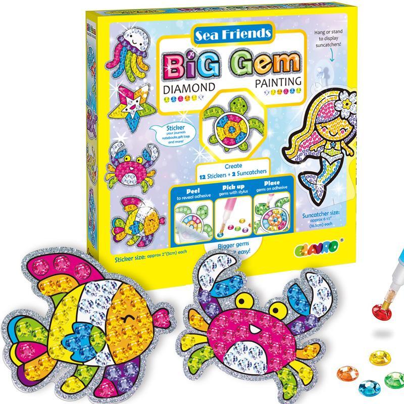 Große Edelstein-Diamant-Malaufkleber für Kinder