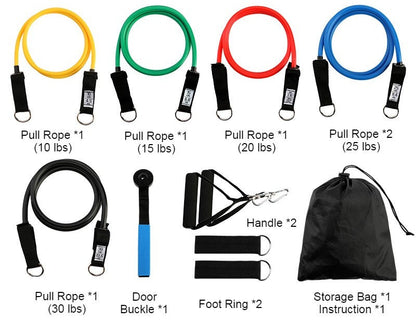Sandsberg | Multifunktionales Heim-Latex-Fitness-Ziehseil, tragbare Trainingsgeräte Dehnbares elastisches Widerstandsband