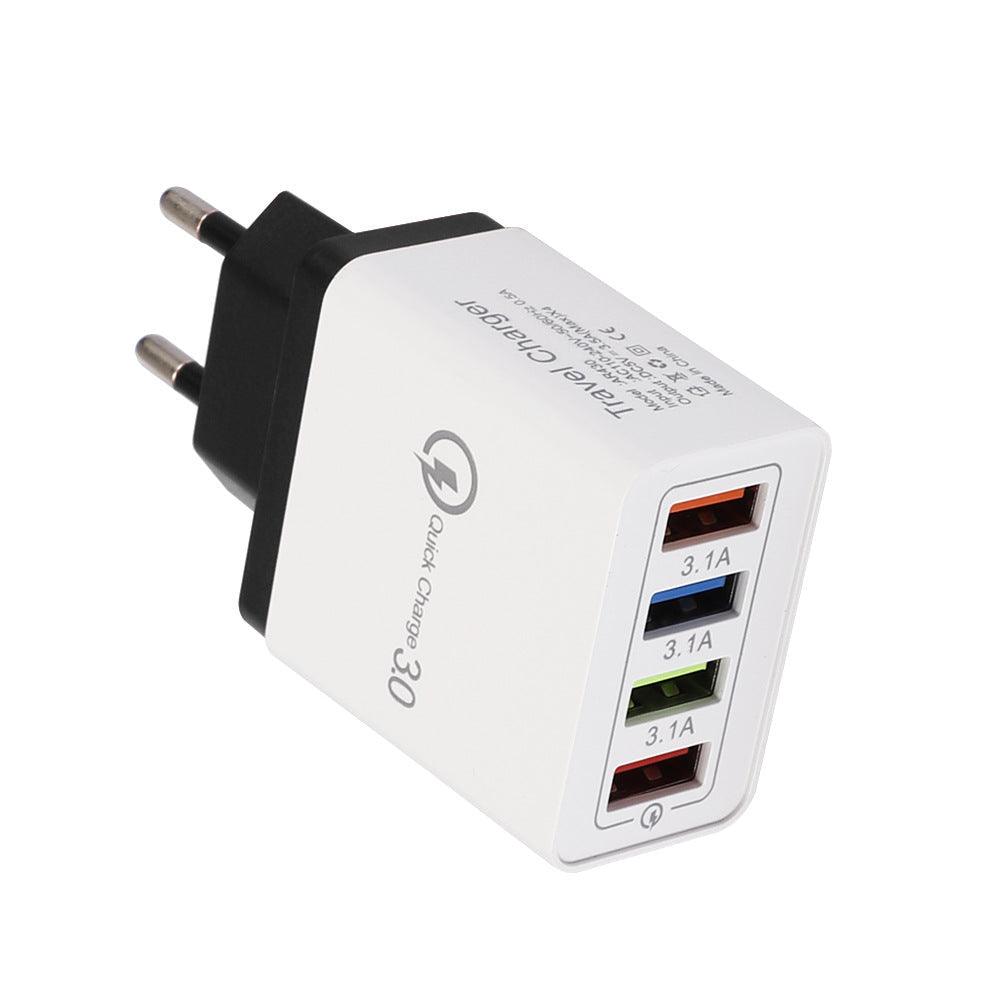 USB-Ladegerät Quick Charge 3.0 4 Telefonadapter für Tablet Tragbares mobiles Wandladegerät Schnellladegerät