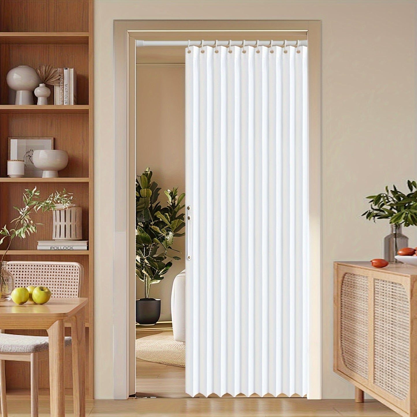Sandsberg | Bunte magnetische Faltenvorhang – Einfache Dekoration, platzsparender Raumteiler für Zuhause und Geschäft – Lebhaftes künstlerisches Design, maschinenwaschbares Polyester