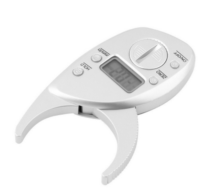 Digitaler Körperfett-Messschieber, Hautfalten-Messschieber, LCD-Display, Analysator, Maßband, Schlankheitswaage, Gewichtsverlust, rutschfester Griff