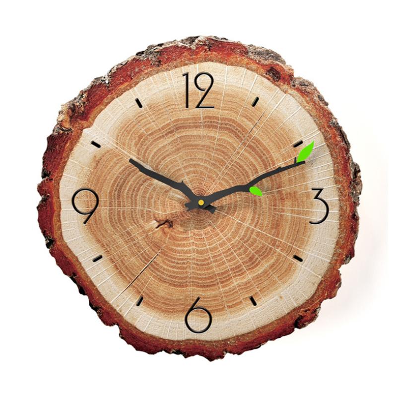 Hölzerne Jahresringe Wanduhr