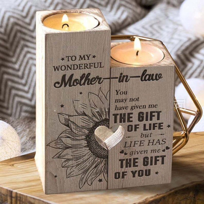 Sandsberg | Smile A Lot More - Holzkerzenhalter mit Kerze Geschenk für Ihre Lieben
