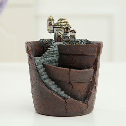 Sandsberg | Sukkulent Dekorationsblumentopf für Mini-Garten – Bonsai Pflanztopf für Mikrolandschaft und Garten