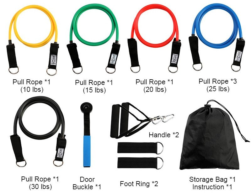 Sandsberg | Multifunktionales Heim-Latex-Fitness-Ziehseil, tragbare Trainingsgeräte Dehnbares elastisches Widerstandsband