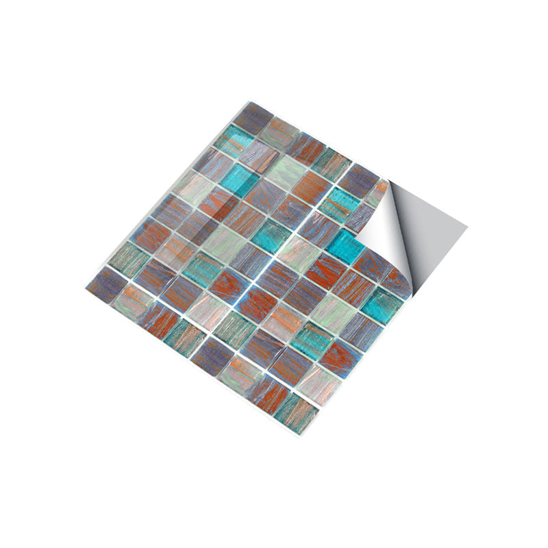 Selbstklebende moderne Mosaiktapeten mehrfarbige Kunstmarmorkacheln Wandkunst für die Küche
