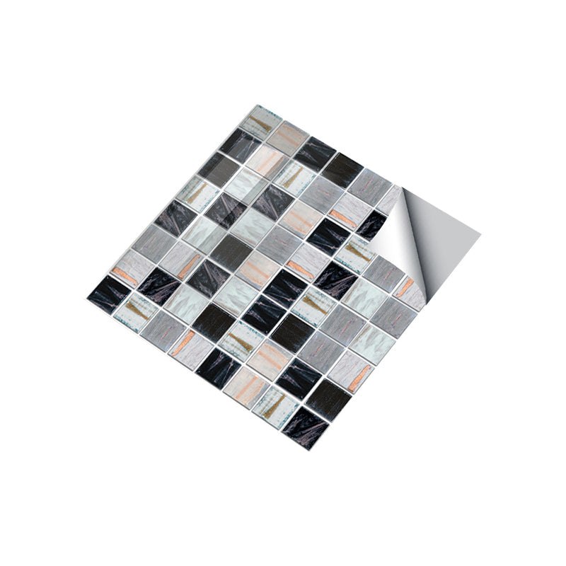 Selbstklebende moderne Mosaiktapeten mehrfarbige Kunstmarmorkacheln Wandkunst für die Küche