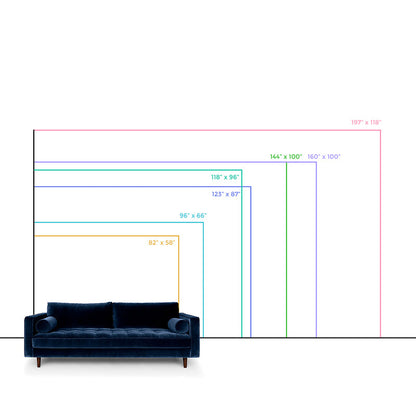 Sandsberg | Blauwe Artistry Behang Muurschildering Hele Tie Dye Wanddecoratie voor Slaapkamer, Aangepaste Maat