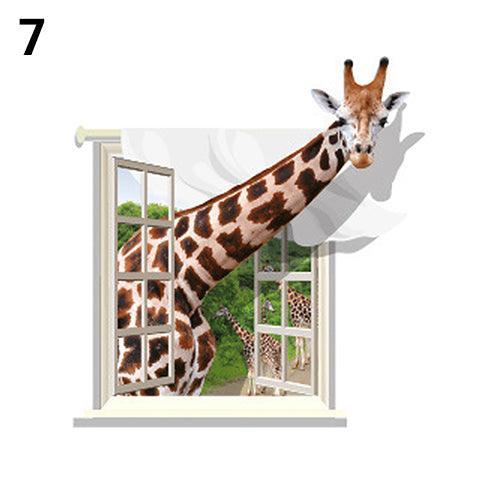 Sandsberg | Speelse 3D Dieren Wandstickers - Leuke en Verwijderbare Woondecoratie