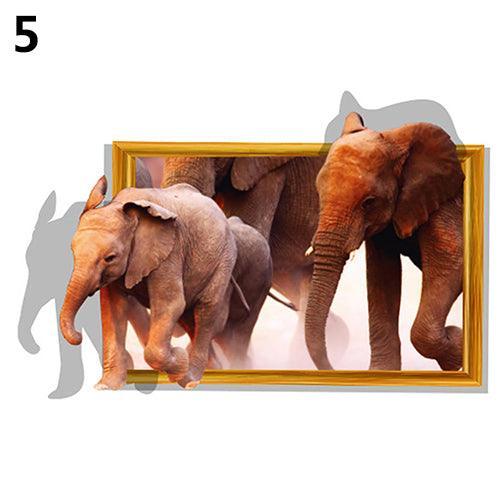 Sandsberg | Speelse 3D Dieren Wandstickers - Leuke en Verwijderbare Woondecoratie