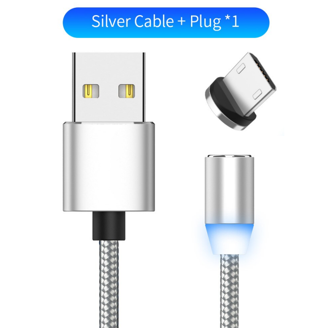 Kompatibel mit Apple, YBD 1m magnetisches LED-Ladekabel