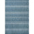 Südwestliches Wohnzimmer-Teppich in Blau gestreiftem Dreiecksmuster Teppich Polyester fleckenresistenter Bereichsteppich